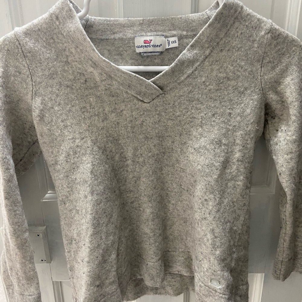 Grey Vineyard Vines Womens Long Sleeve Sweater